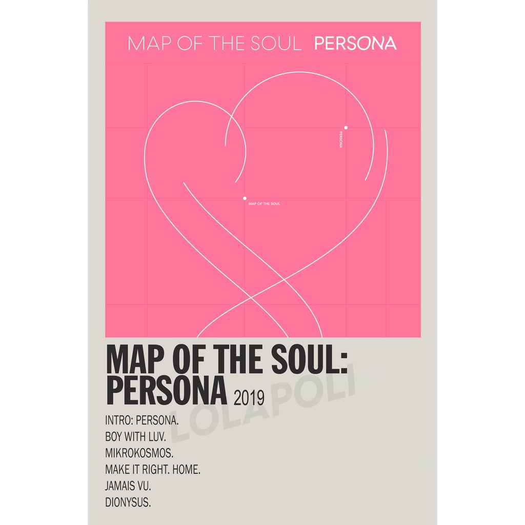 Poster Cover Album K-Pop Map of The Soul: Persona - BTS