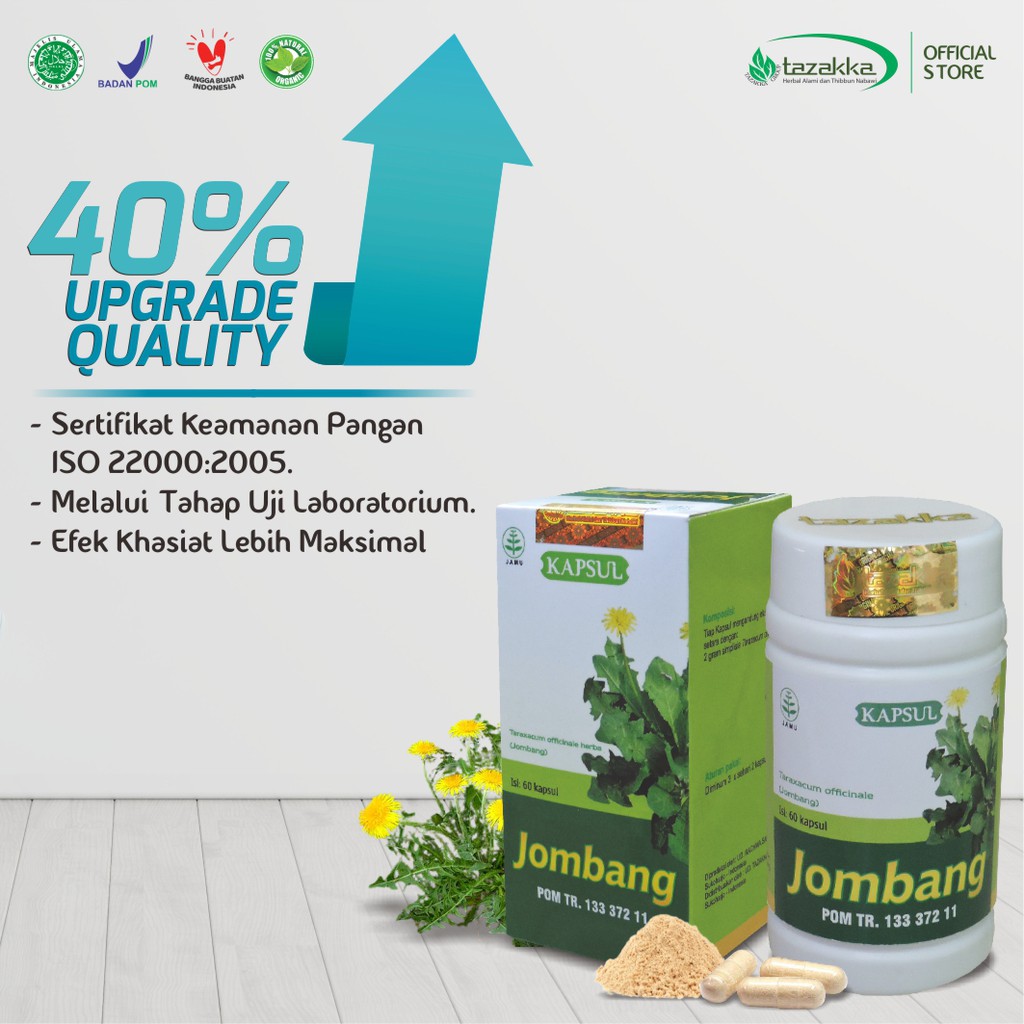 Obat Batuk | Obat Herbal | Obat Disentri DAUN JOMBANG Tazakka isi 60 Kapsul HALAL BPOM ORIGINAL