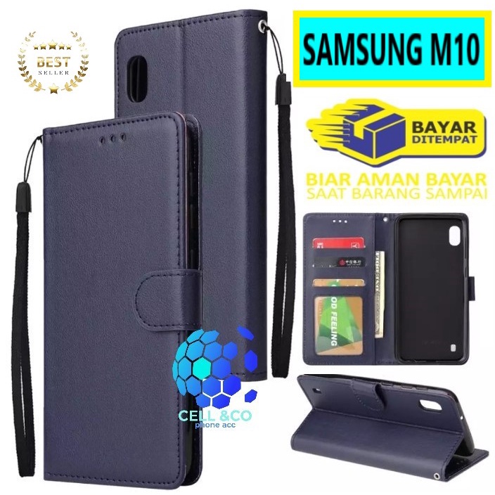 Flip cover SAMSUNG M10 Flip case buka tutup kesing hp casing flip case leather wallet