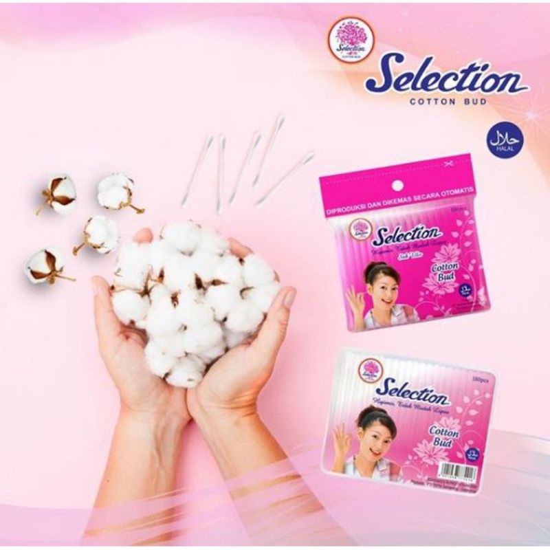 ✿ELYSABETHME✿ Selection cotton buds (pink) pembersih telinga makeup lembut