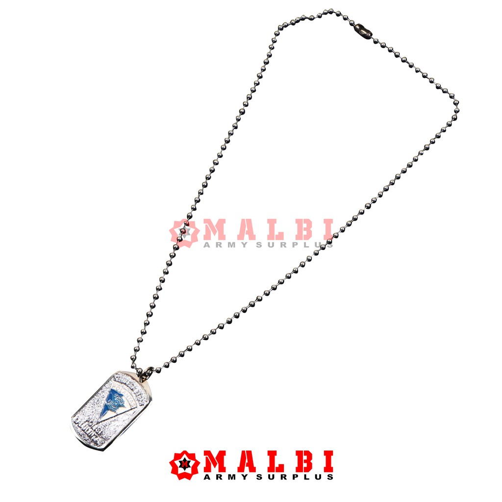 Kalung POLANTAS POLRI Kalung Dog Tag Monel Silver