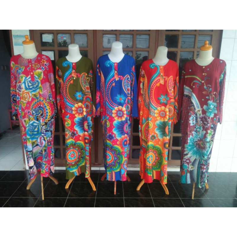 Daster kencana ungu lengan panjang