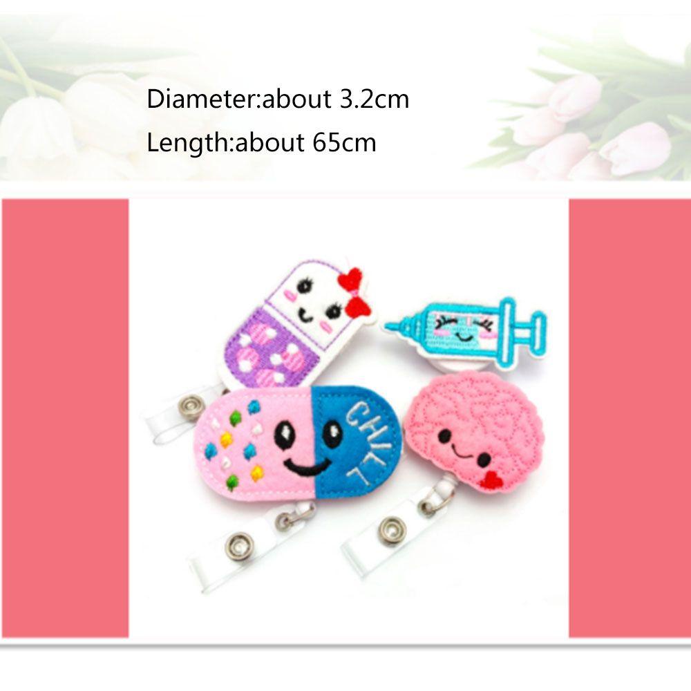 R-flower Reel Clip Kawaii Exhibiton Heart Pattern Tag Kartu Nama