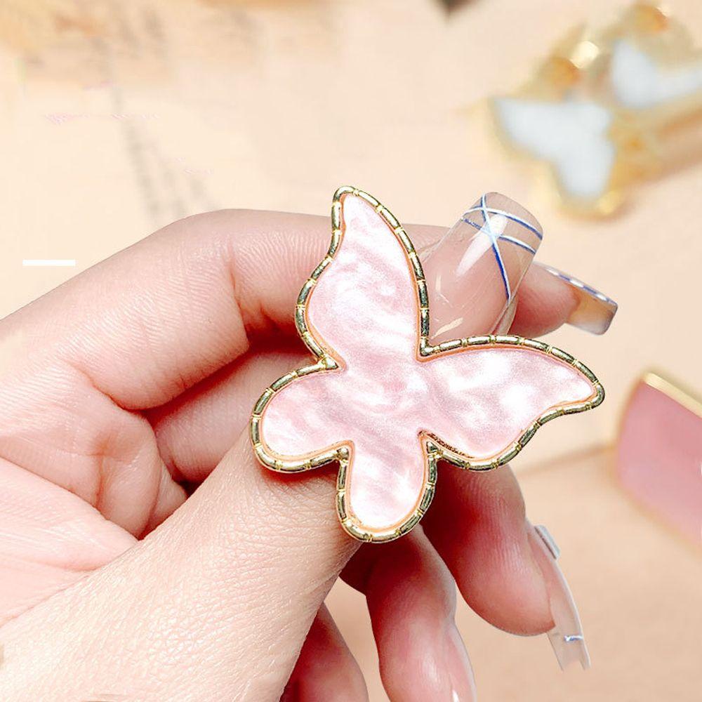 Mxbeauty Cincin Palet Bentuk Kupu-Kupu Beruang Phnom Penh Adjustable Untuk Mencampur Warna Nail Art