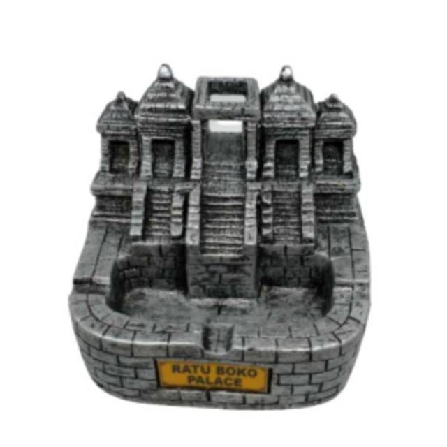 (BISA COD) MINIATUR &amp; ASBAK CANDI RATU BOKO PALACE FIBERGLASS 19 X 19 X 12 CM PAJANGAN DEKORASI UNIK