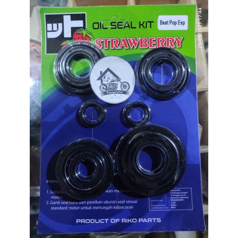 OIL SEAL KIT OIL SEAL KOMPLIT OLI SEAL SIL SET KOMPLET KUMPLIT BEAT POP ESP STRAWBERRY