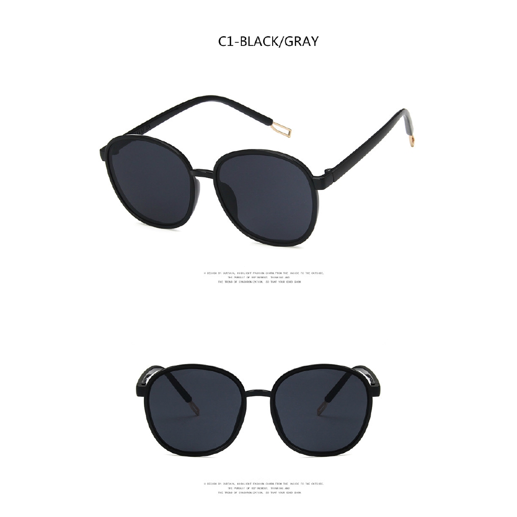 Korean style round big frame all-match simple men's and women's sunglasses