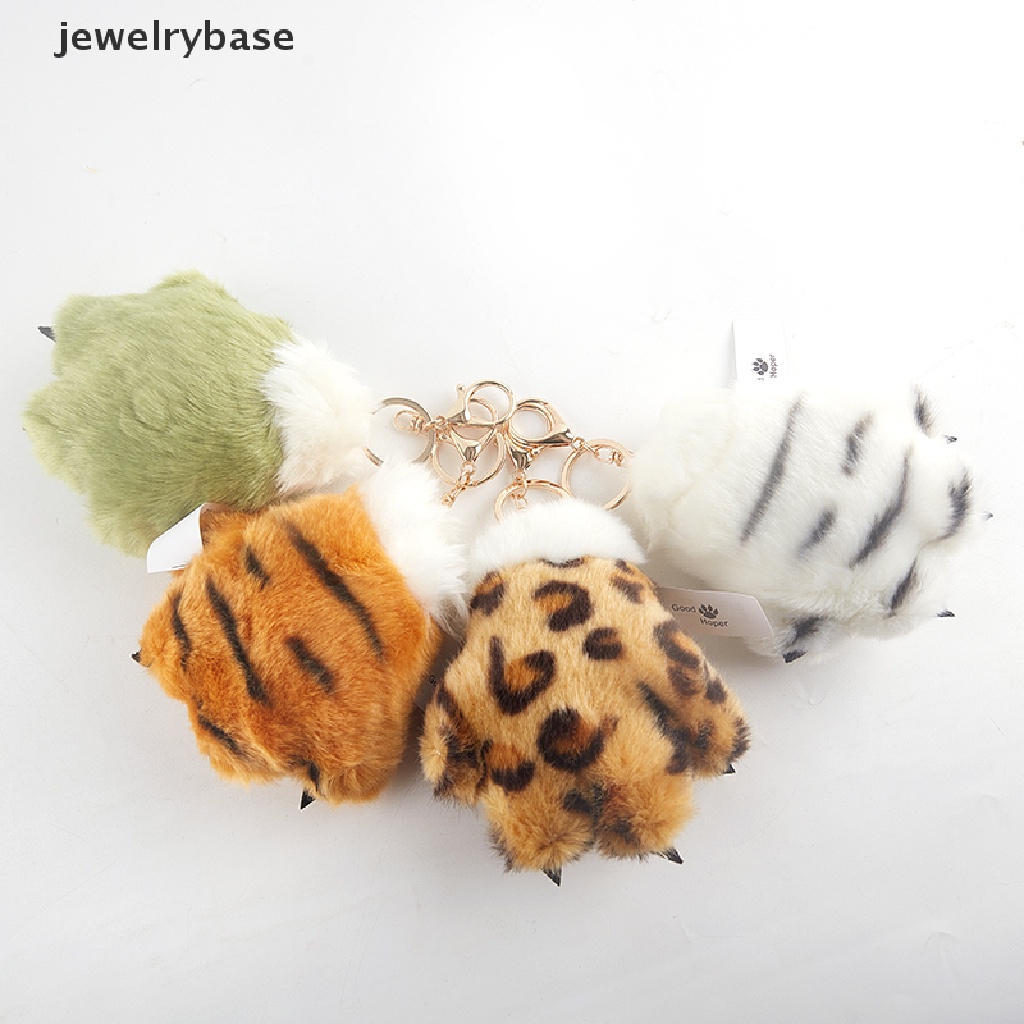 (jewelrybase) Gantungan Kunci Bentuk Boneka Macan / Leopard Bahan Plush