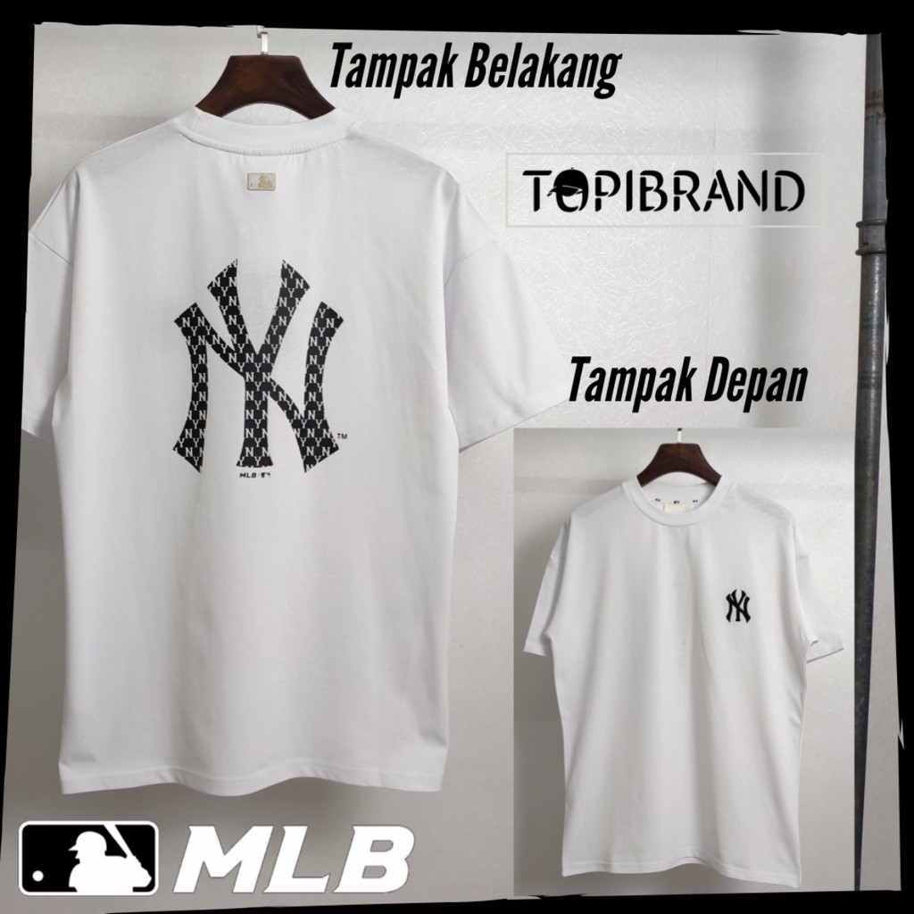 BAJU TSHIRT MLB KOREA NY YANKEES MONOGRAM BIG LOGO | PREMIUM TSHIRT