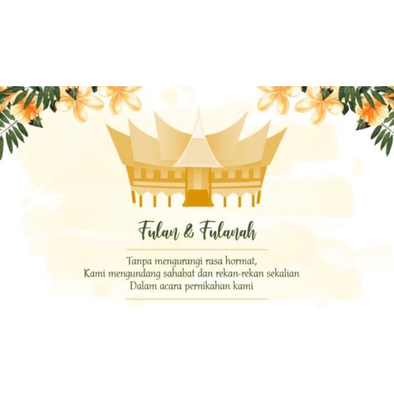 UNDANGAN DIGITAL PERNIKAHAN TEMA ADAT PADANG