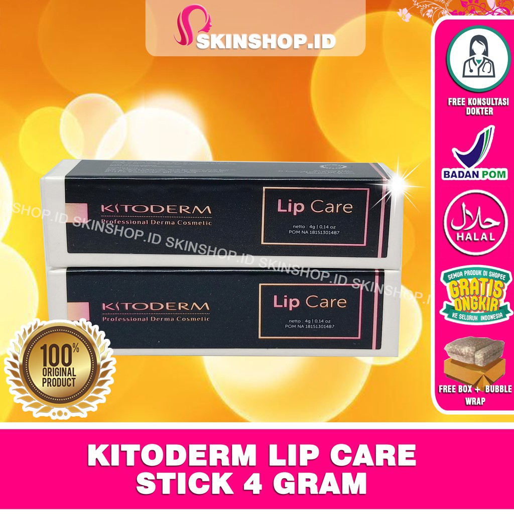 Kitoderm LIP CARE STICK (4GR) Original / Pelembab Bibir Kemasaan STICK BPOM Aman