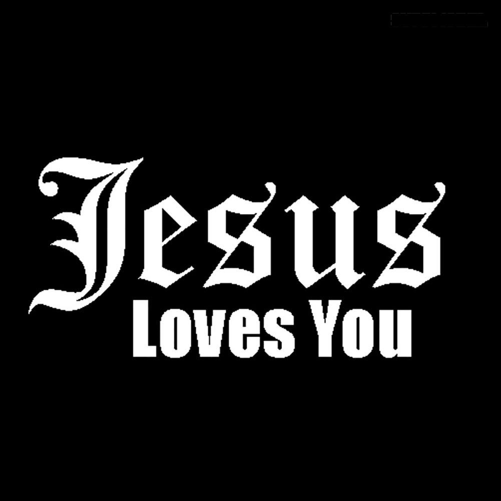 Stiker Tulisan Jesus Love You Reflektif Untuk Bodykaca Jendela Mobil