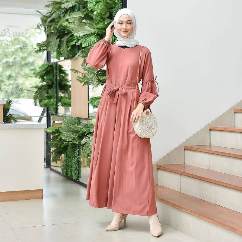 Tafeta maxy dress // maysara dress // gamis lengan balon terbaru // ateefa dress