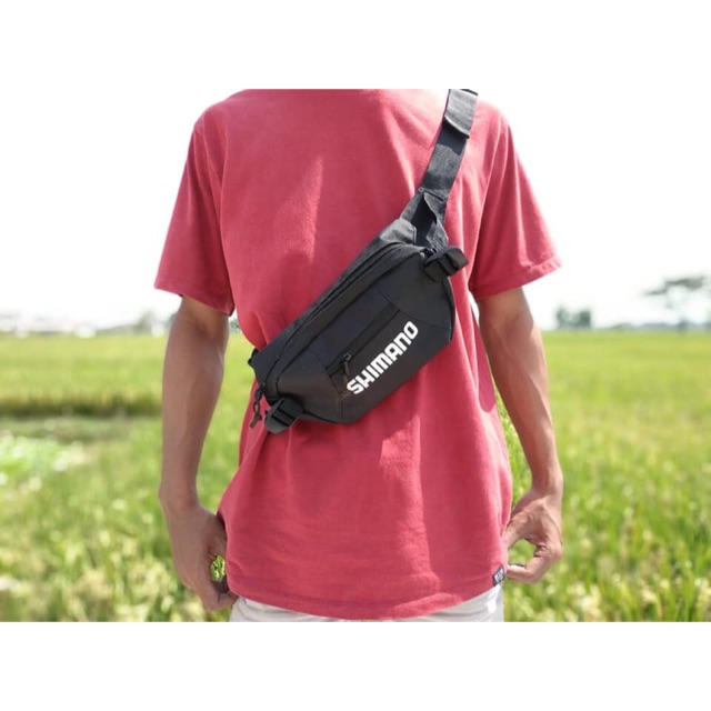 Tas waist bag mancing