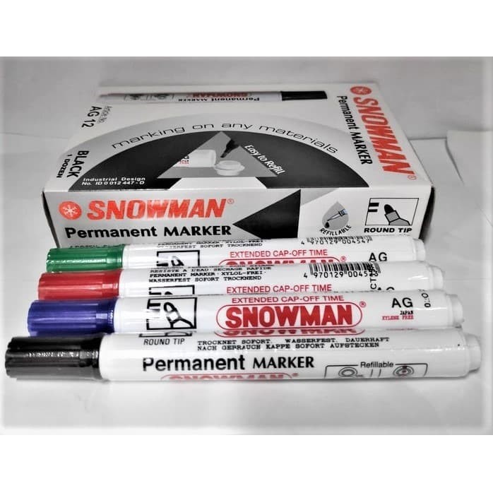 

SPIDOL SNOWMAN PERMANENT AG12 Eceran (Hitam,Biru,Merah,Hijau)