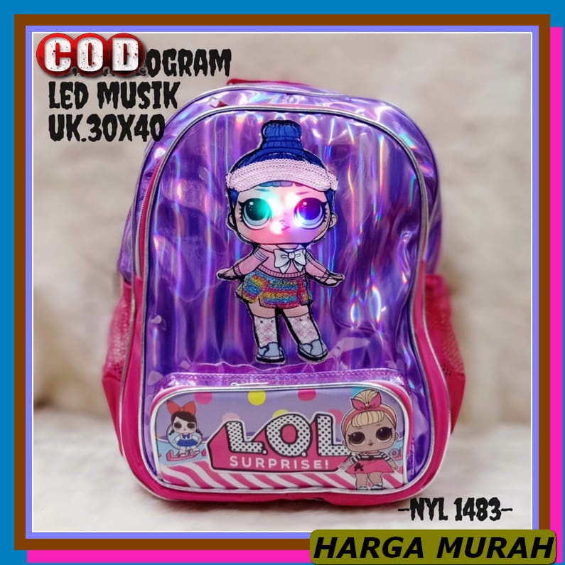 Tas Anak Sekolah Laki Laki Paud / Sd / Tk Karakter Ultraman Bonus TN439 Tas Ransel Lol Hologram Led