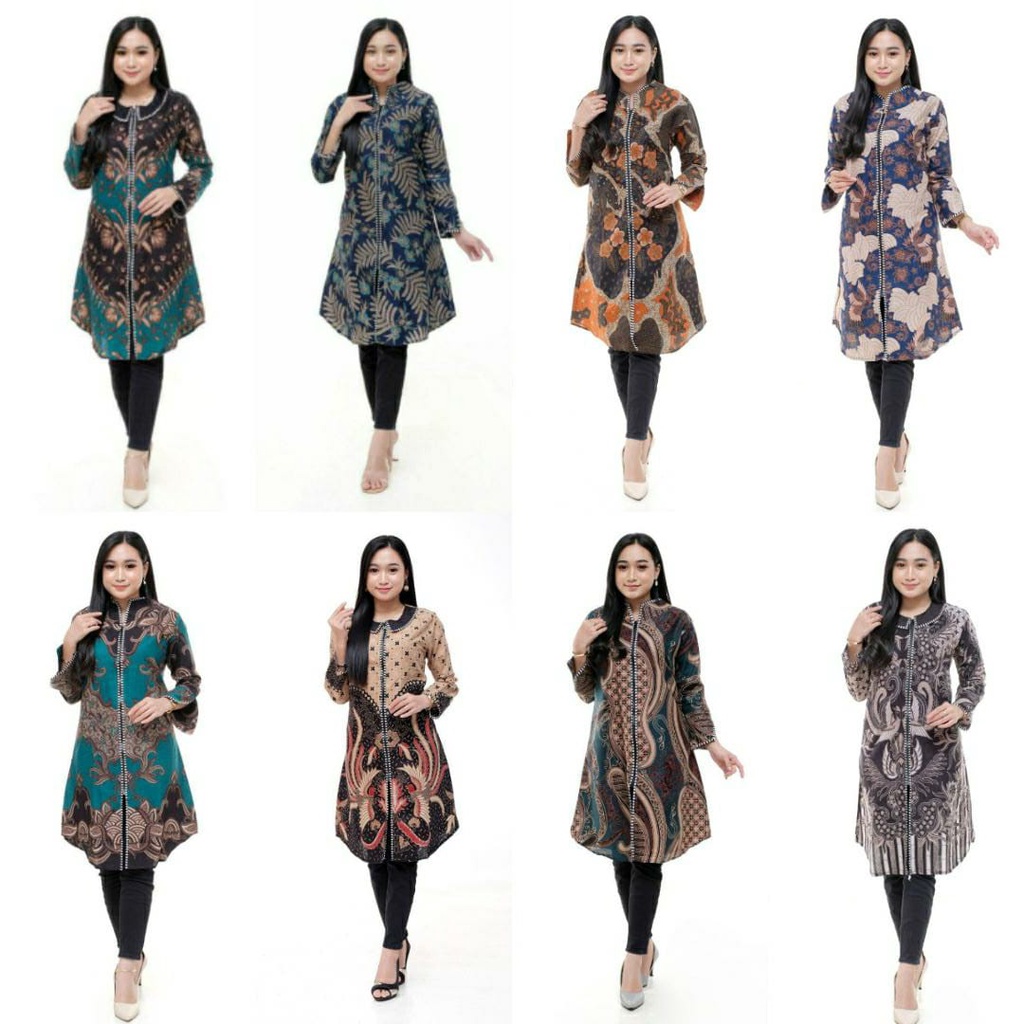 Tunik Batik Wanita Modern Seragam Kantor Guru Jumbo Big Size Newarrival | TUNIK BATIK WANITA M L XL XXL JUMBO Bahan Katun Prima