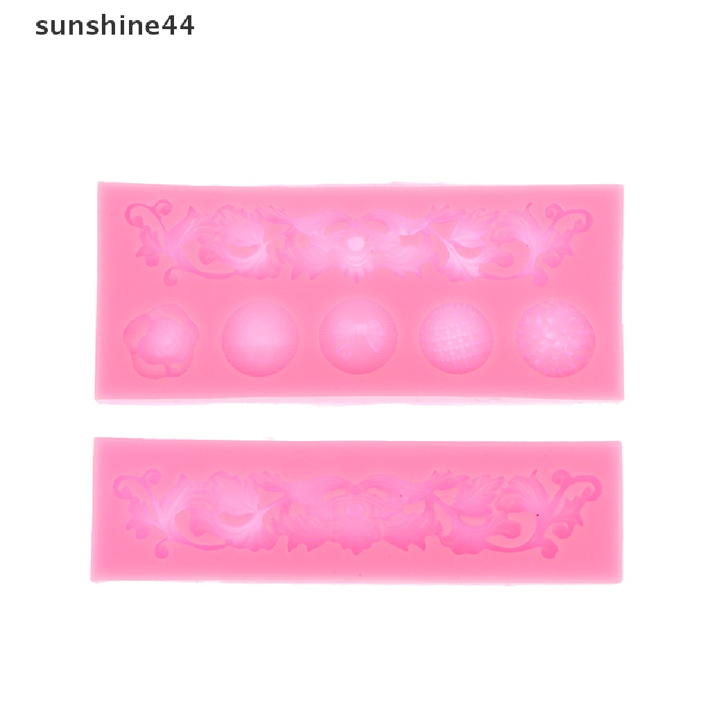 Sunshine Cetakan fondant / Cokelat DIY Bahan Silikon Bentuk Renda Untuk Dekorasi Kue