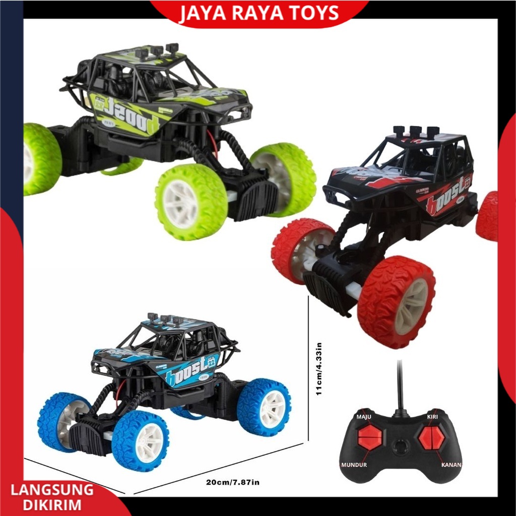 Mobil Remote Control Offroad Rc Car Jeep Rock Crawler Boost Monster Cross Country skala 1:20  mainan anak laki laki