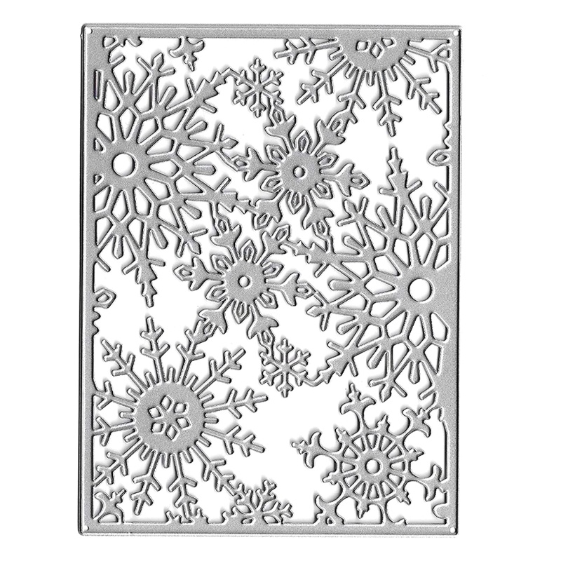 Zzz Cetakan Stensil Cutting Dies Motif Snowflake Natal Untuk Scrapbook / Craft DIY