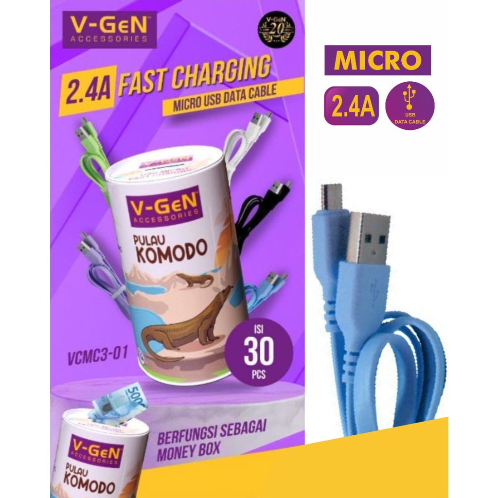 KABEL USB V-GEN 2.4A 1M VCMC3-01 GEPENG MICRO (1PCS)