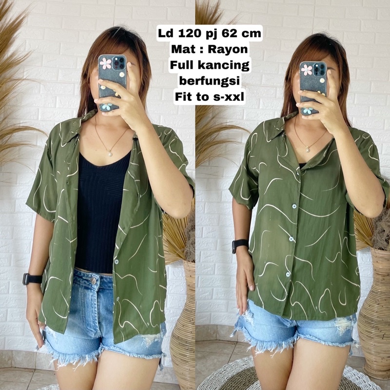 pattern shirt oversize | kemeja oversize| pattern shirt