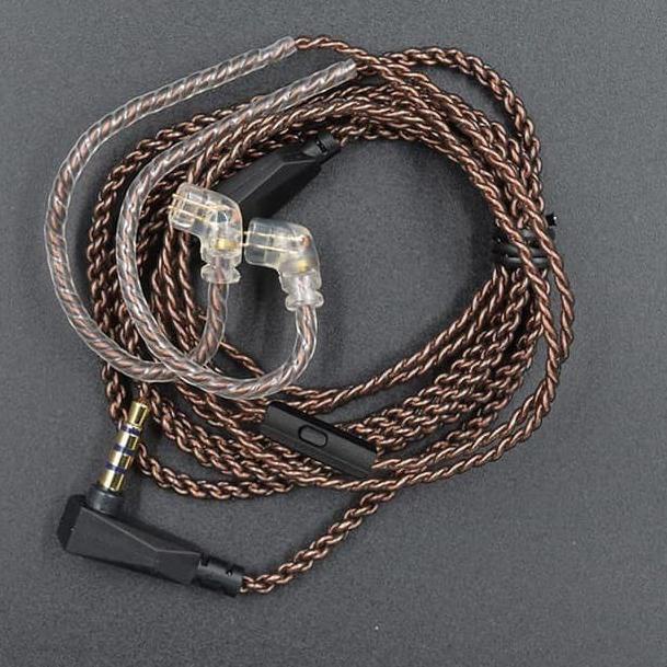 ➶ Kabel KZ Cable KZ Type C Upgrade Copper Silver Original ZSN PRO X ZS10 PRO DQ6 Mic ◘