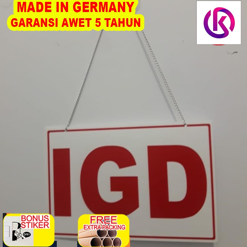 

Murah Acrylic Papan Nama IGD (30x40cm)