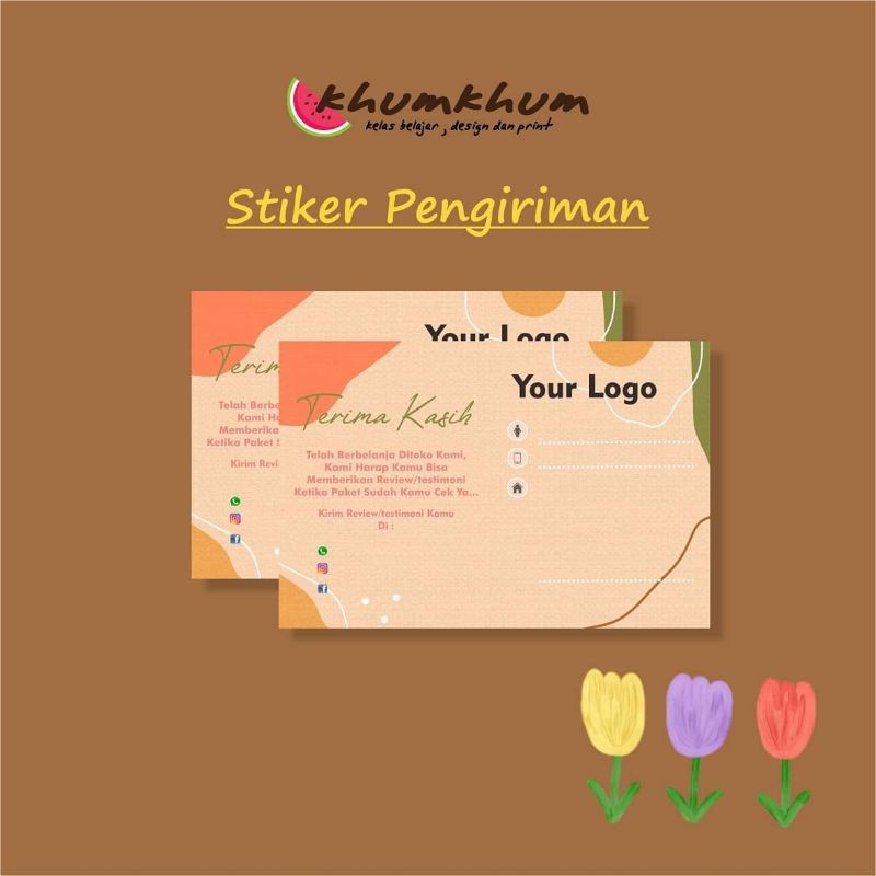 

stiker pengiriman / kartu pengiriman / label pengiriman ukuran 9x6cm