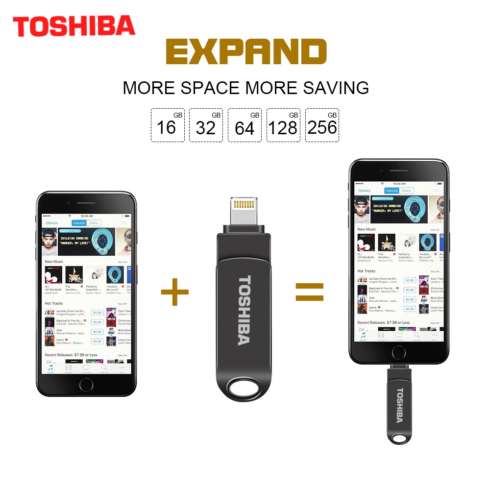 2in1 Flash Disk USB 3.0 Tipe c / ios 512GB Bahan Metal Anti Air Untuk Smartphone