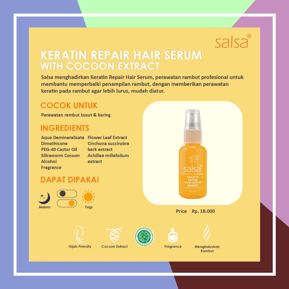 SALSA HAIR SERUM ROSE SPRAY - SERUM RAMBUT SALSA - HIJAB FRIENDLY