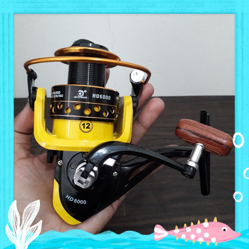 Reel Pancing HD6000 - HD7000 Spinning Fishing Reel 12 BB