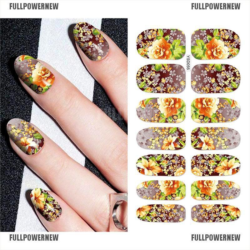 1 Lembar Stiker Kuku Transfer Air Untuk Nail Art Ysd052-Ysd055