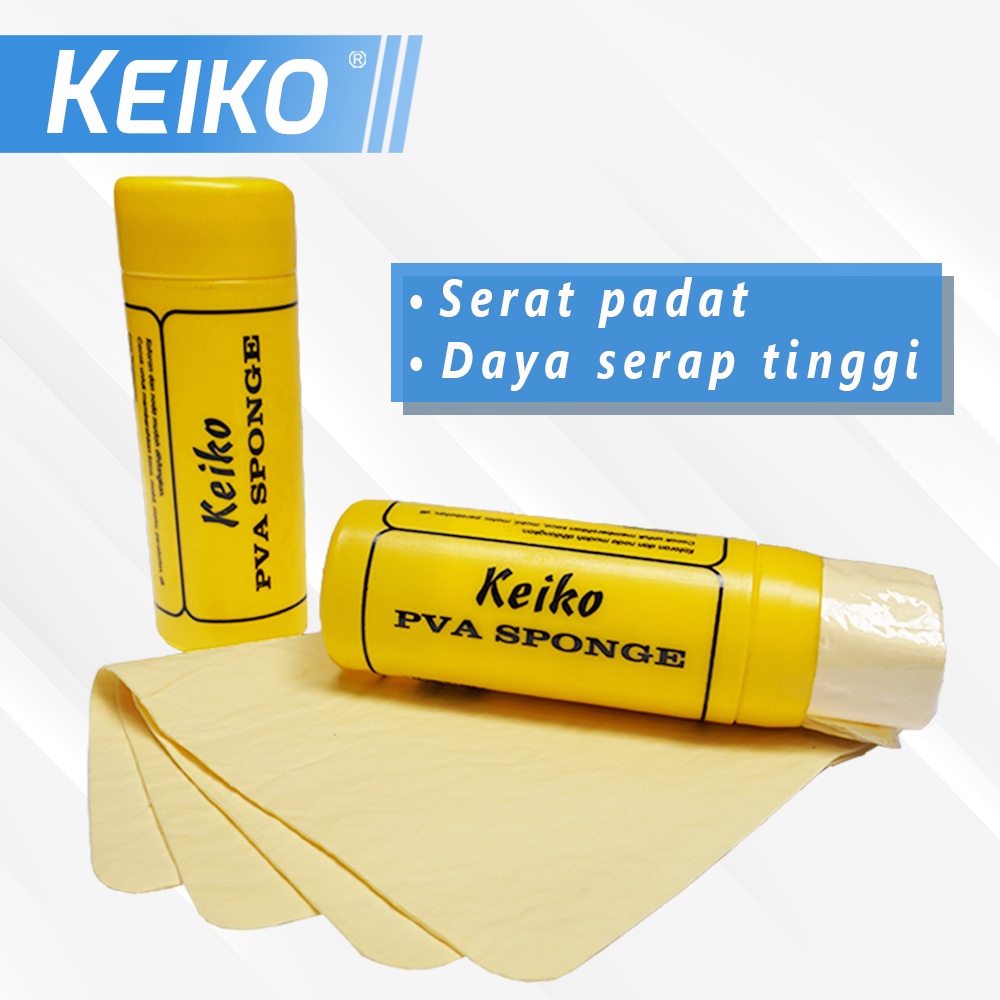Kain Lap Plas Chamois Kanebo Canebo Mobil Motor Jumbo Besar 43x32cm Serbaguna Pembersih Serat Padat Sintetis Tebal Jendela Meja Kaca Original Premium Super Quality Keiko