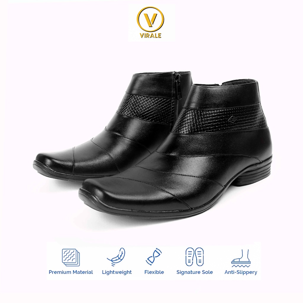 Sepatu Pantofel Boot Tinggi Pria Dewasa Model Formal Bisnis Mamojo Store E 08