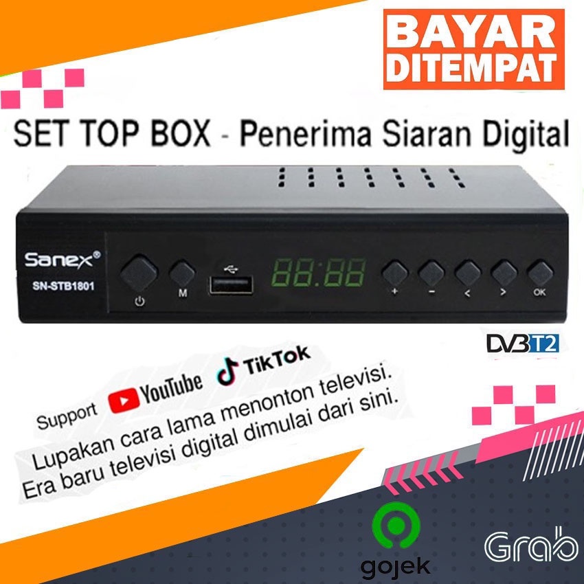 Sanex STB Set Top Box DVB T2 Digital TV Antena Set Bok Set Top Box