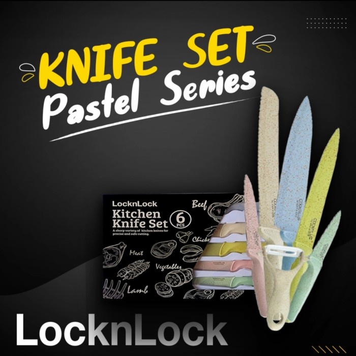 lock n lock kitchen knife set 6pcs promo