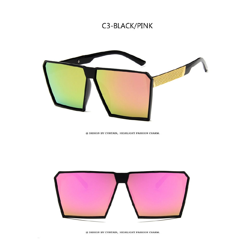 Square large frame fashion men and women personality sunglasses