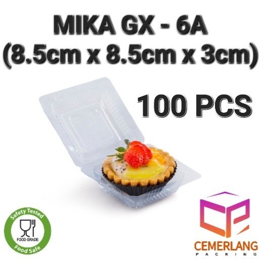 Box Mika Transparan Bening Snack Kue Jajanan Pasar GX 6 6A GX-6A GX6A 100pcs