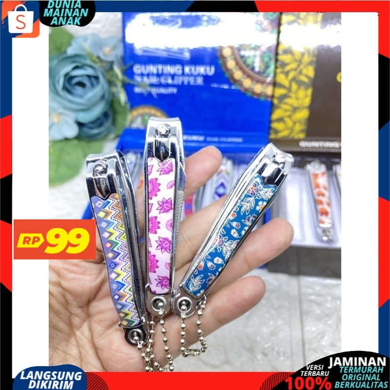 ( PROMO 99 ) Gunting Kuku Ukuran Besar Tajam 8cm Berkualitas Motif Batik Nail Clipper Best Quality