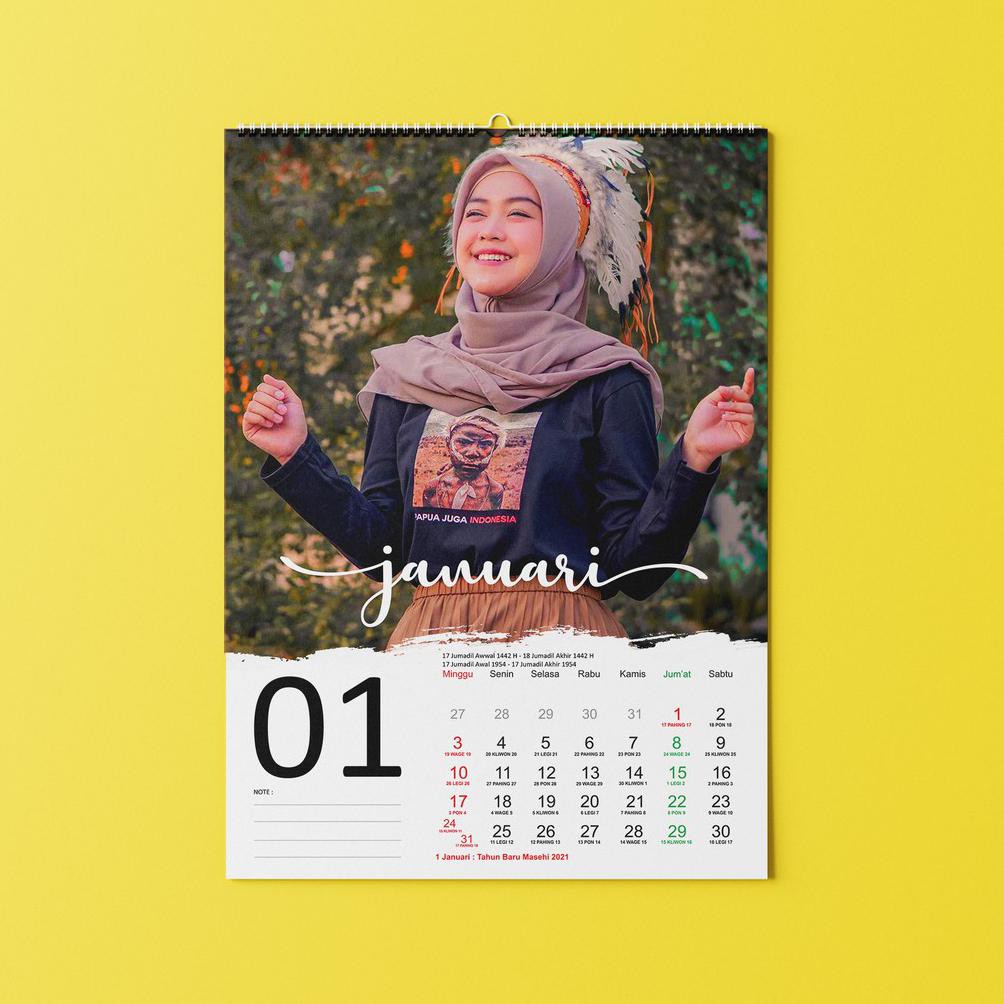 

( BISA COD ) Craftpedia Kalender Dinding 2021 12 Lembar Custom 12 Foto TERBARU [Kode 1|Kode 2|Kode