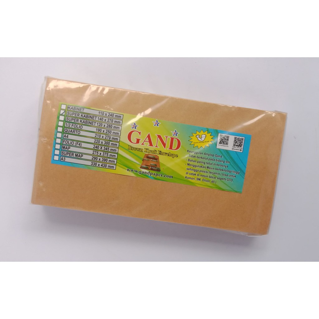 

Amplop coklat super kabinet (14 x 27 cm)