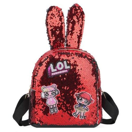 GI 0666 RISCE TAS RANSEL ANAK LOL SEQUIN TELINGA PANJANG IMPORT WANITA CEWEK PEREMPUN JAKARTA