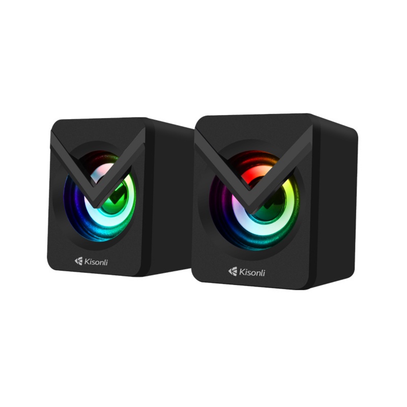 Speaker 2.0 Komputer/Laptop Multimedia Lampu LED