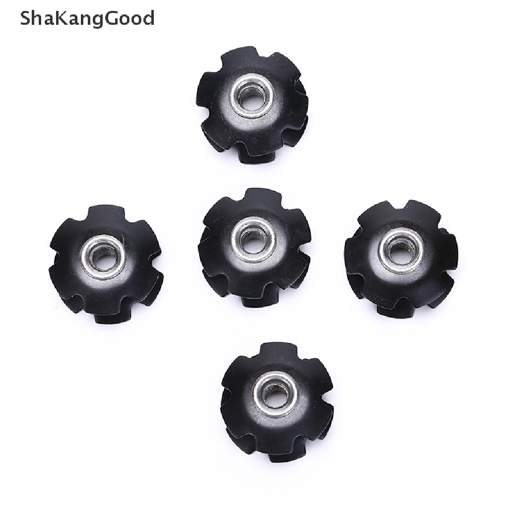 Skid 1pc Headset Sepeda Steer Tube Aluminum Star Nut 1 / 8 &quot;28.6Mm