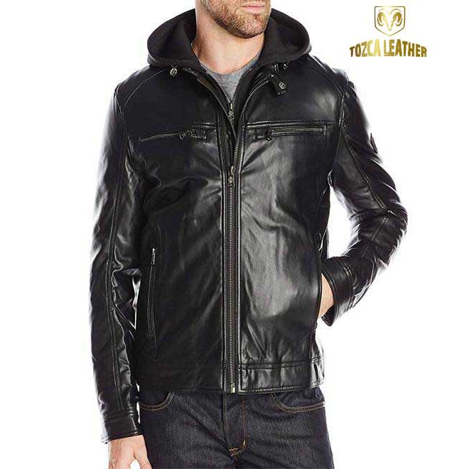 Jaket Kulit Kupluk Domba Asli JP1522