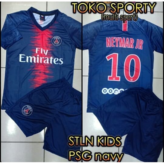 Diskon Baju bola anak setelan jersey futsal kids PSG Neymar