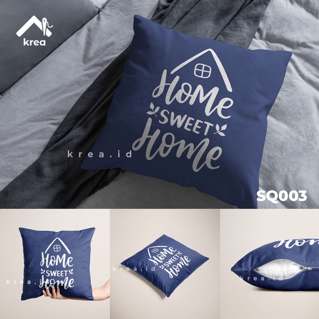 SARUNG BANTAL Sofa Kata Kata Home Sweet Home UKURAN 40x40