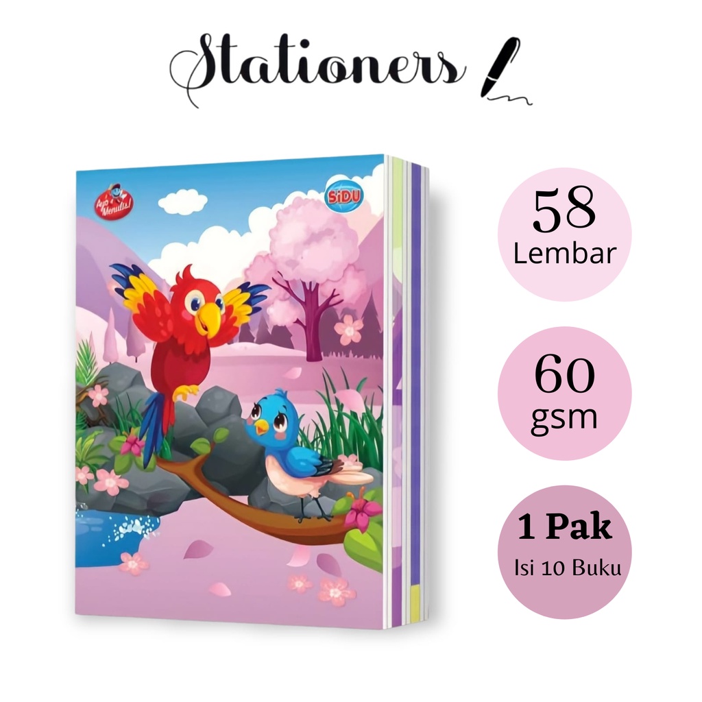 

Buku Tulis Sidu 58 Lembar/Buku Sekolah/Buku Catatan