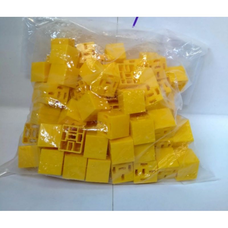 socket relay tanpa kabel kosongan PVC Kuning tanpa kabel